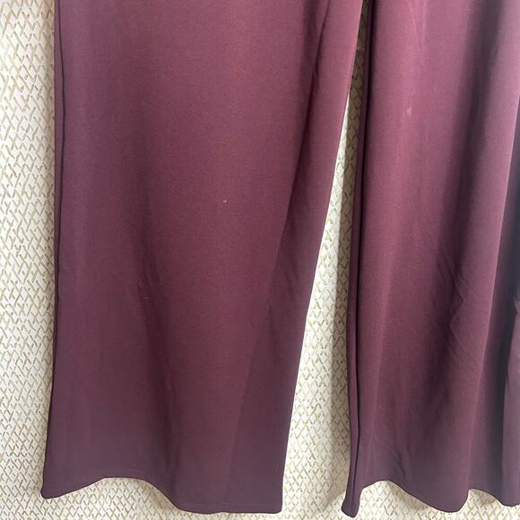 NWOT Alloy Apparel Tall Scarlett Ultra Wide Highest-Rise Burgundy Brown Pant XXL - Picture 5 of 11